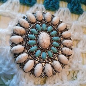 Southwestern Turquoise Brooch